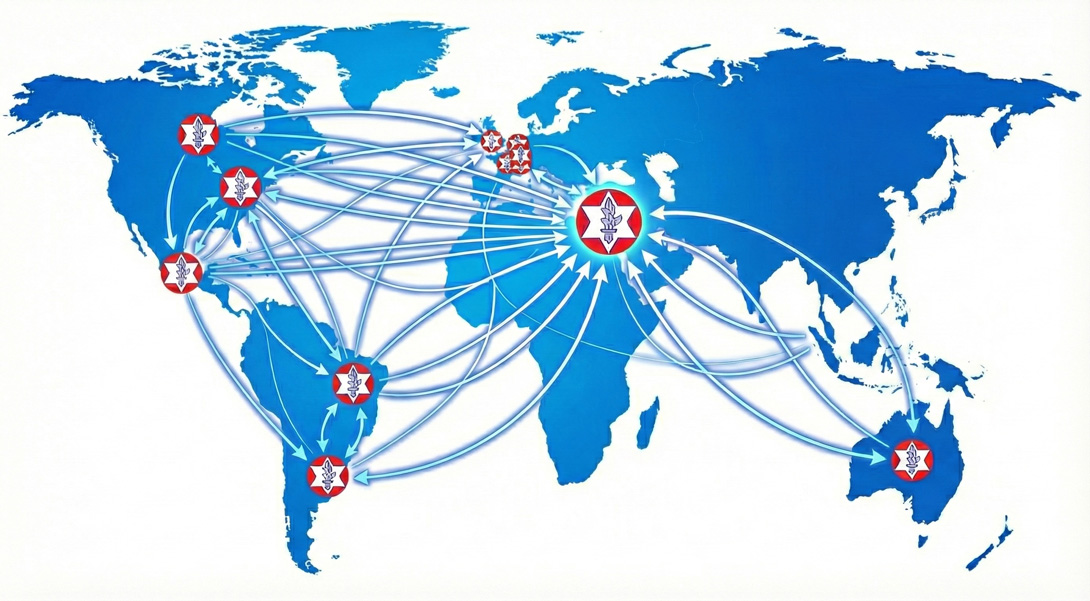 Carte du réseau mondial Beit Halochem